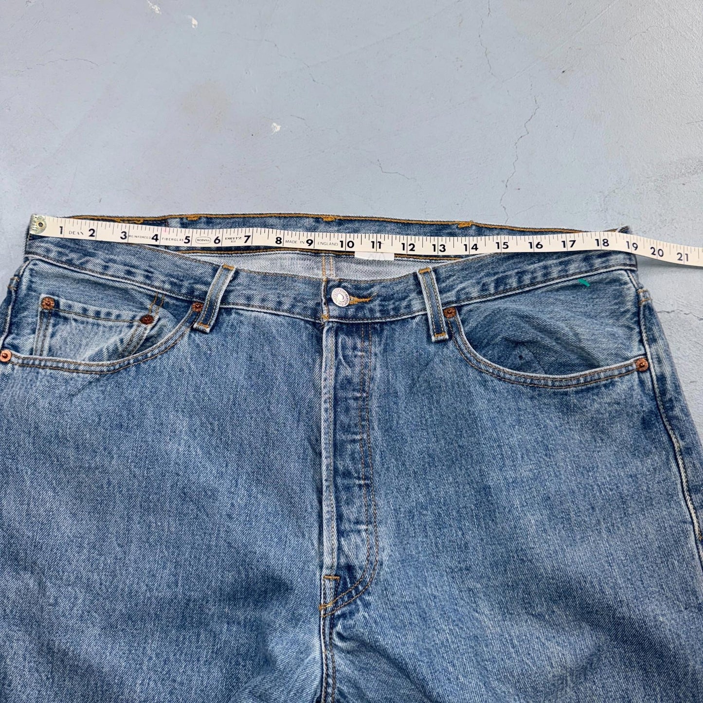 Levis 501 Vintage Y2K XX Straight Leg Jeans Blue Light Wash 38x36 Act 38x36