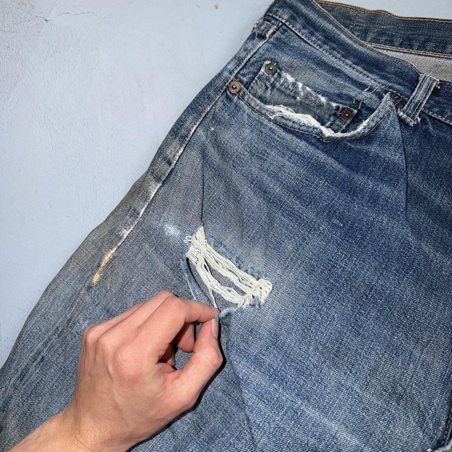 Levis 501 Big E Vintage 60s Redline Selvedge USA XX 1960s Jeans 66 Act 36x26