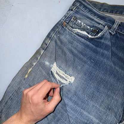 Levis 501 Big E Vintage 60s Redline Selvedge USA XX 1960s Jeans 66 Act 36x26