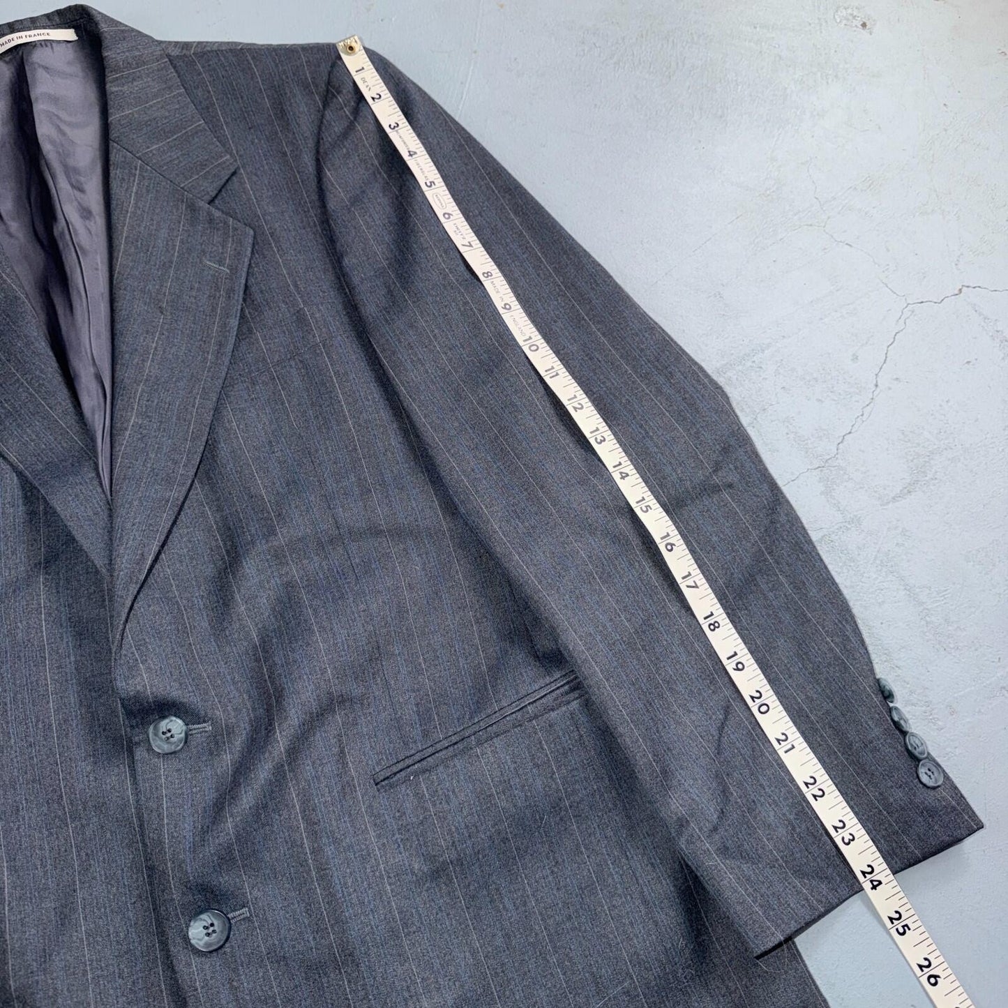 YSL Yves Saint Laurent Vintage Gray Grodin Jacket 38 Blazer Coat France Suit 80s