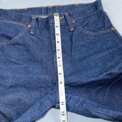 VTG Wrangler Men's 13MWZ Dark Wash High Rise Rigid Cowboy Jeans 28x33 Talon USA