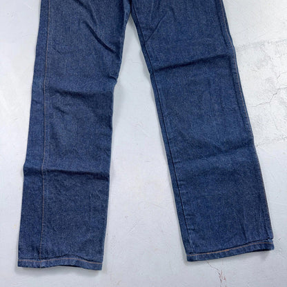 VTG Wrangler Men's 13MWZ Dark Wash High Rise Rigid Cowboy Jeans 28x33 Talon USA