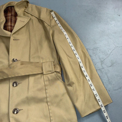 VTG 50s 60s Sportswear Mid Length Jacket Car Coat Blazer Overcoat Belted Rain