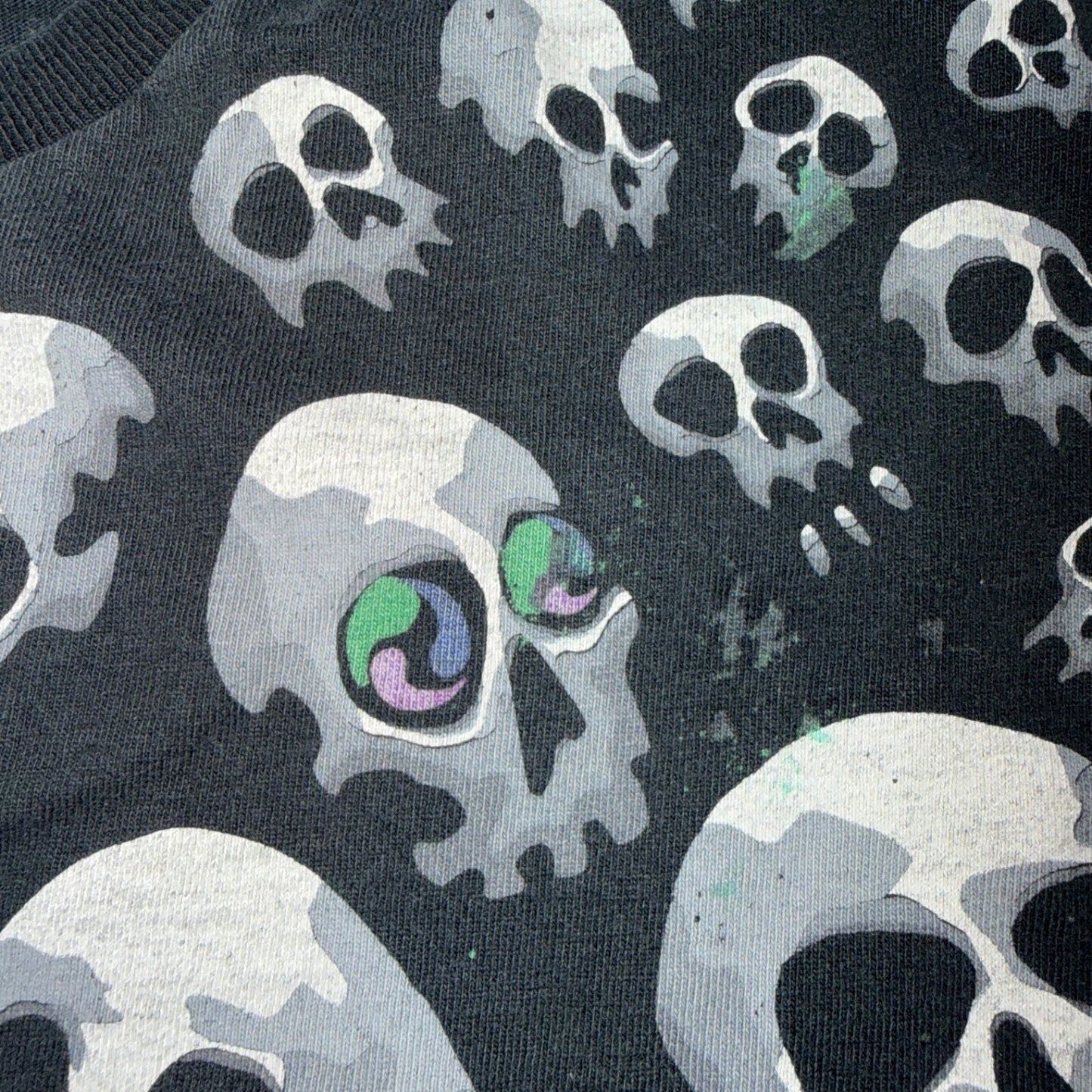 Vintage 90s 1992 Liquid Blue Chris Pinkerton Skull Graphic T Shirt Mens L Rare
