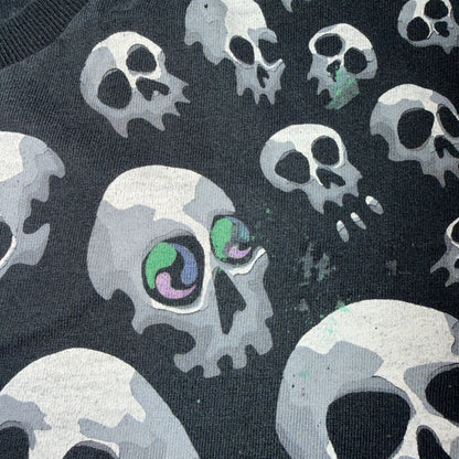 Vintage 90s 1992 Liquid Blue Chris Pinkerton Skull Graphic T Shirt Mens L Rare