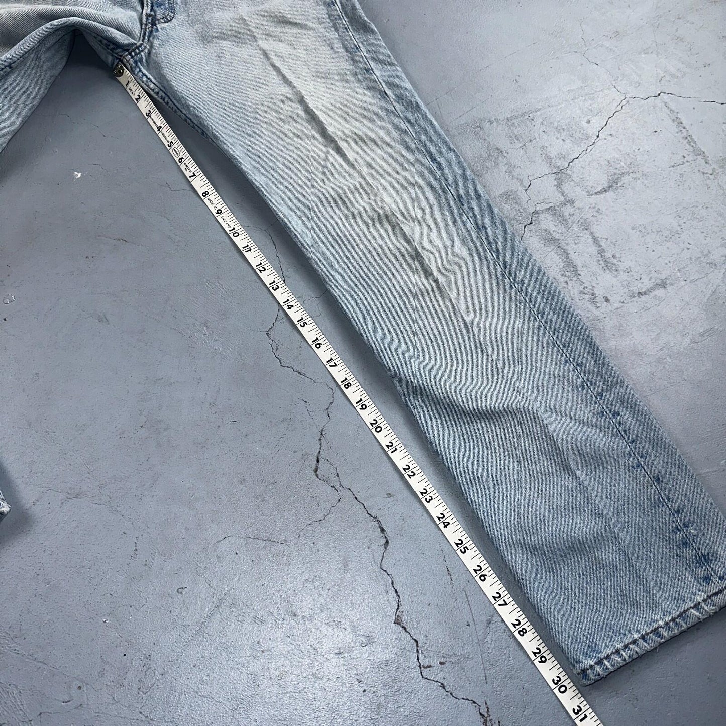Levis 501 Vintage 90s USA XX Straight Leg Jeans Blue Light Wash 30x32 Act 28x30