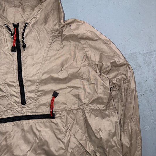 Vintage 90s GAP Beige Anorak Windbreaker Nylon Jacket Size Medium Mens Y2K