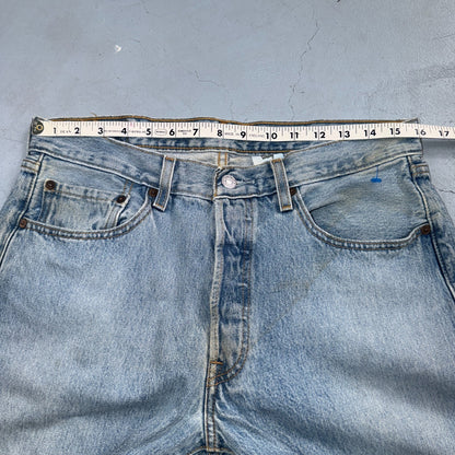 Levis 501 Vintage Y2K 90s XX Straight Leg Jeans Blue Light Wash 33x34 Act 32x32
