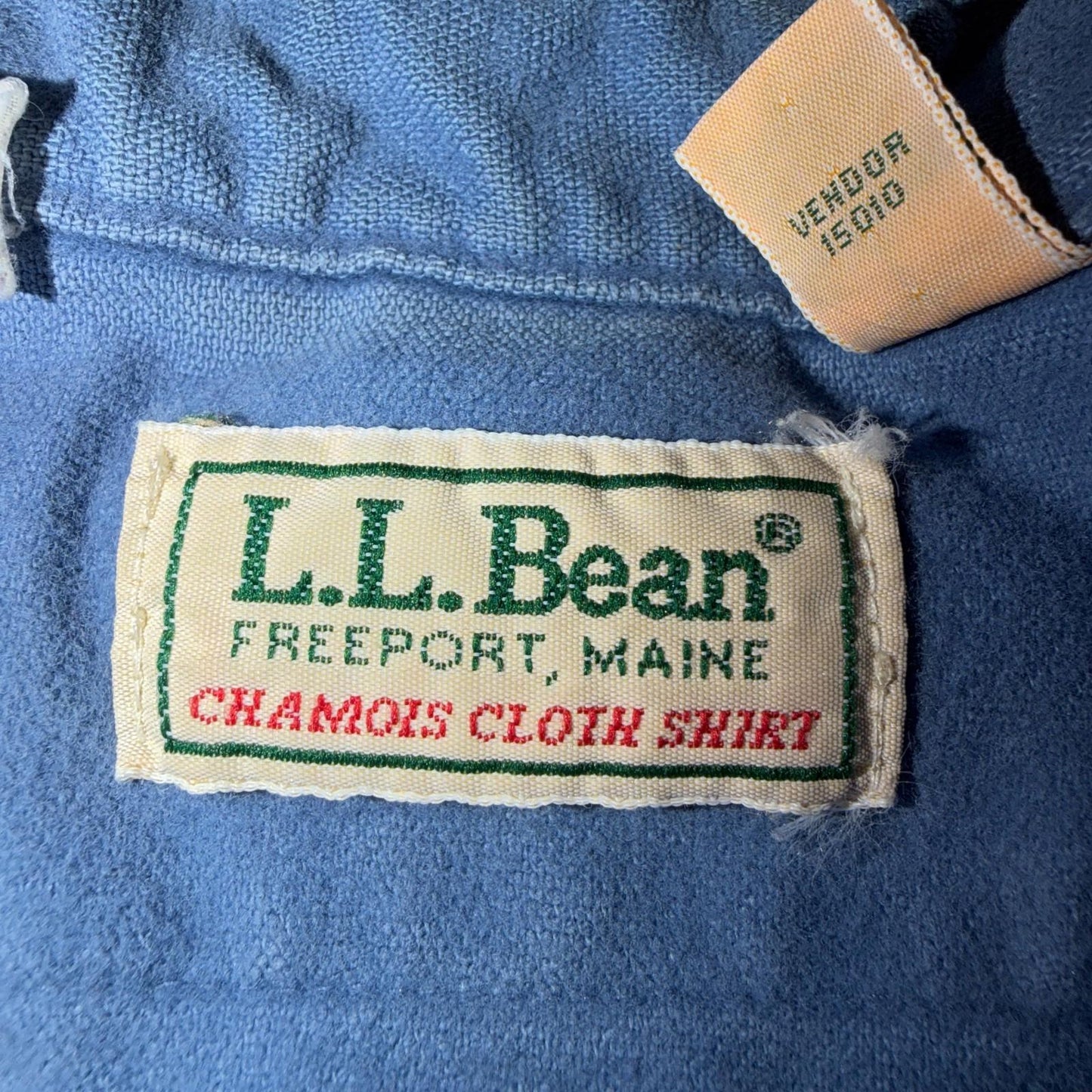 LL Bean VTG Mens XL Chamois Cloth Blue Shirt Soft Cozy Flannel Cotton 90s