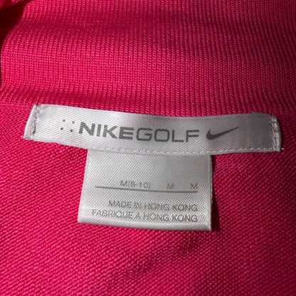 Nike Golf Women's V Neck Sweater Long Sleeve Pullover Athletic Top Medium Pink
