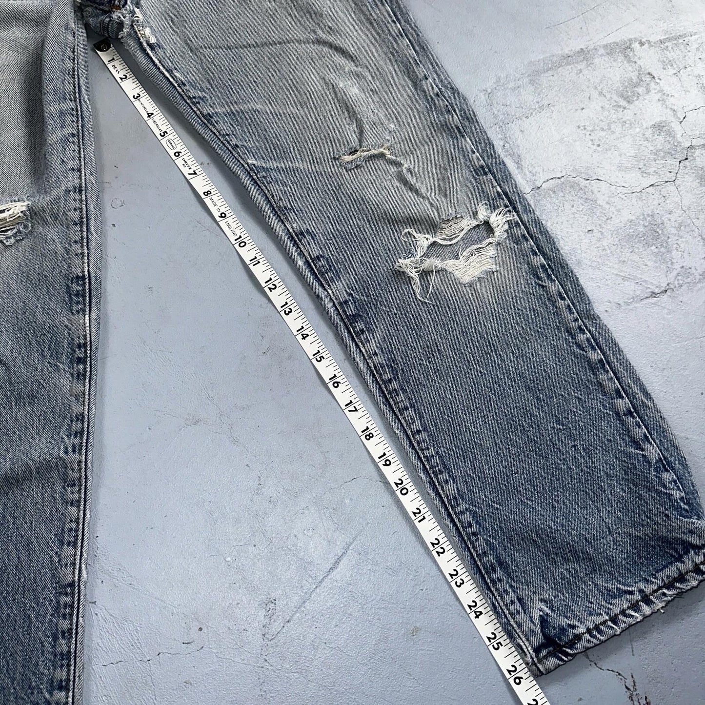 Levis 501 Vintage 80s USA XX Straight Leg Jeans 32x31 Thrashed Wash Act 30x26