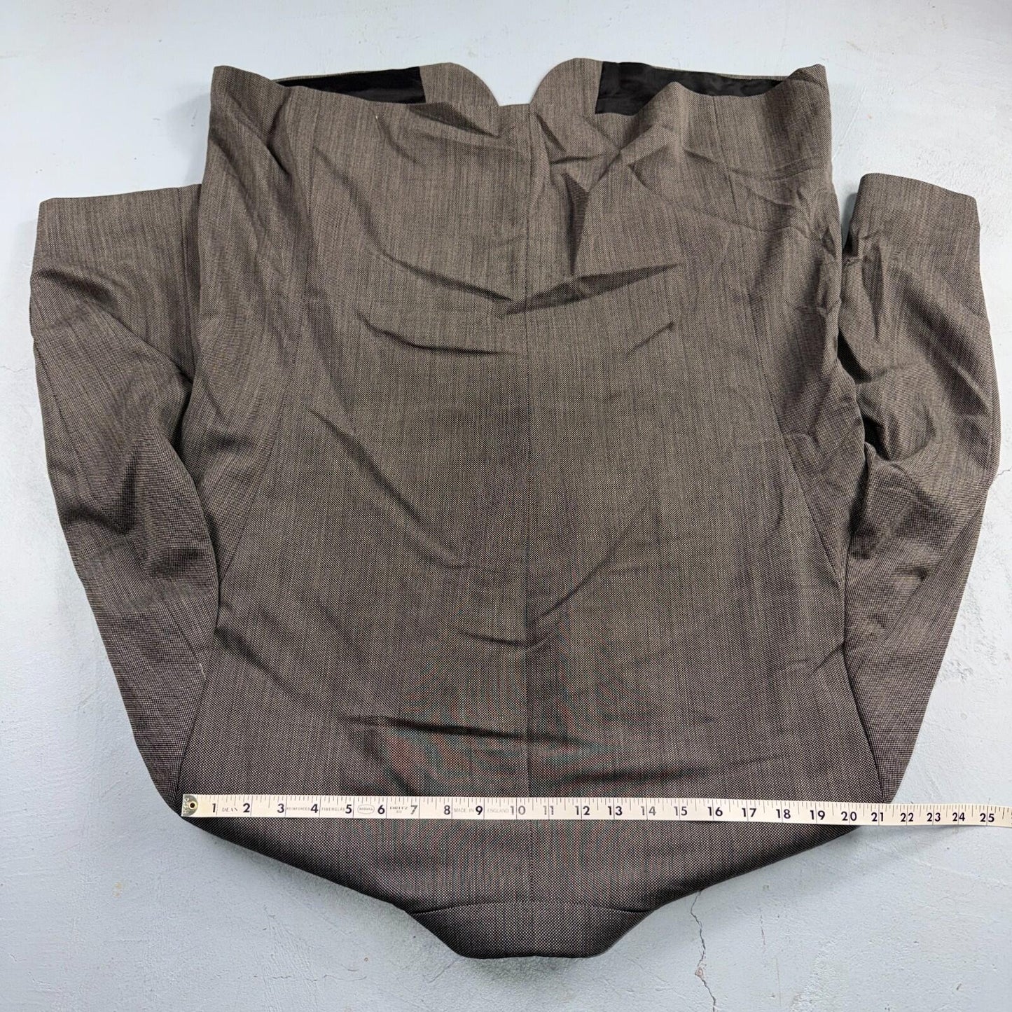 1990s Chaps Ralph Lauren VTG Mens 2 PC Suit 48 Jacket Coat Pants Gray Wool