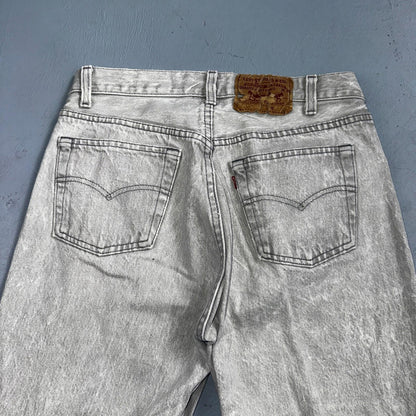 Levis 501 Vintage 90s USA XX Straight Leg Jeans Gray Light Wash 31x34 Act 29x32