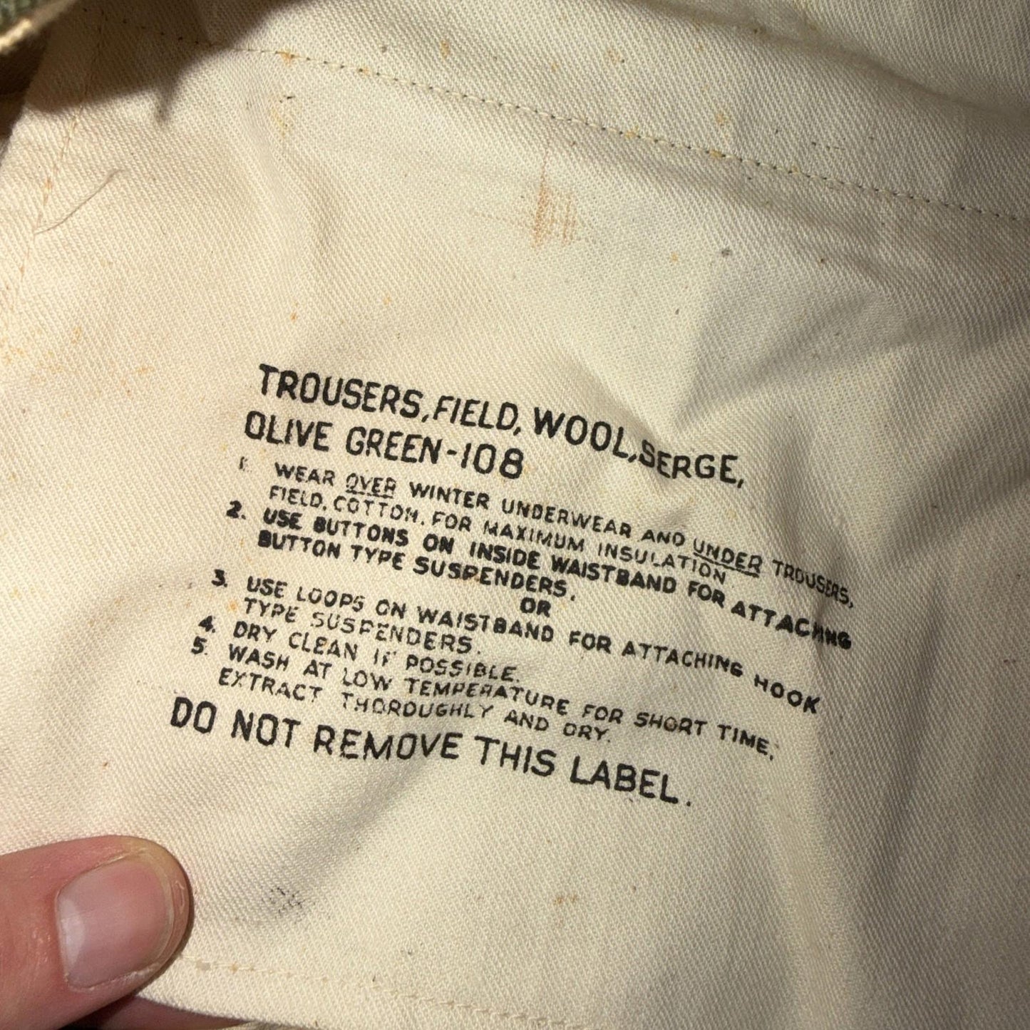 Vintage Military Pants Trousers Medium Regular 50s M1951 OG-108 Wool Mens 31x30