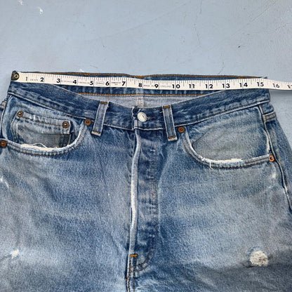 Levis 501 Vintage 80s USA XX Straight Leg Jeans Blue Med Wash 33x32 Act 31x31