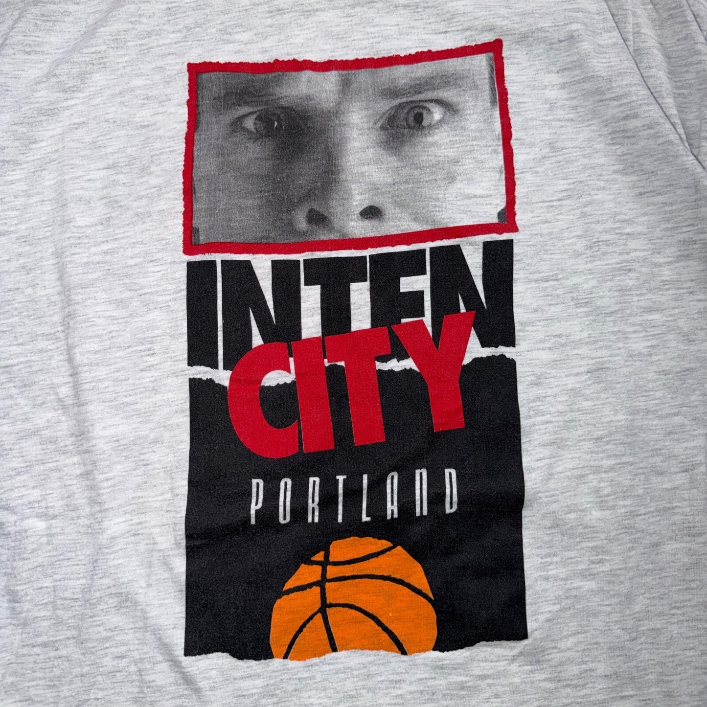 VTG Portland IntenCity Basketball Camp T Shirt Back Graphic 90s 2XL PDX Blazers