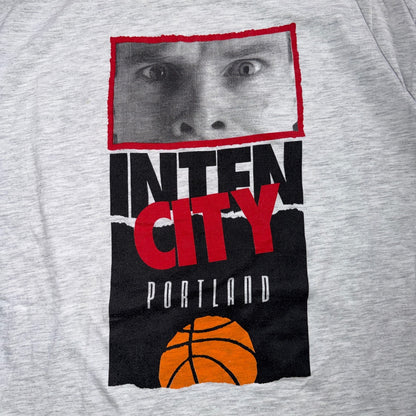 VTG Portland IntenCity Basketball Camp T Shirt Back Graphic 90s 2XL PDX Blazers