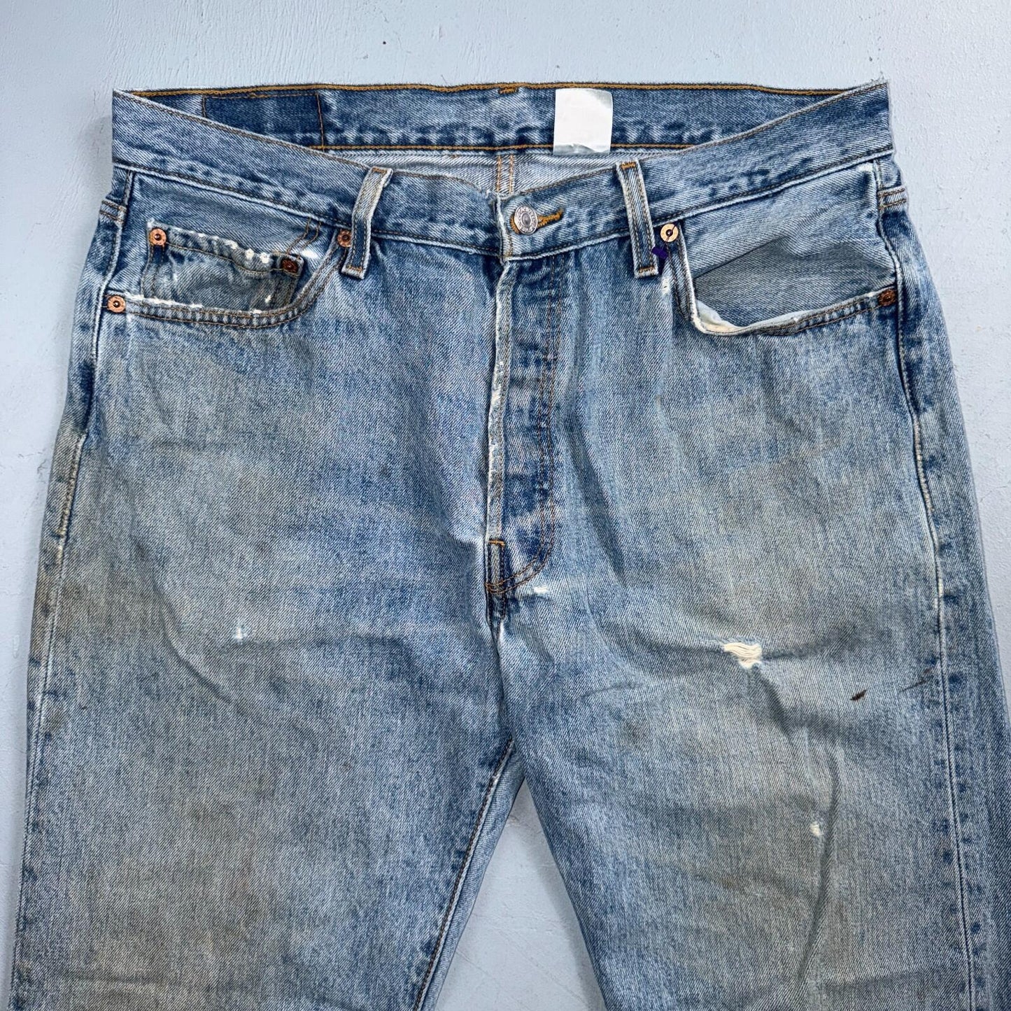 Levis 501 Vintage Y2K XX Straight Leg Jeans Blue Light Wash 36x30 Act 34x28
