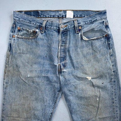 Levis 501 Vintage Y2K XX Straight Leg Jeans Blue Light Wash 36x30 Act 34x28