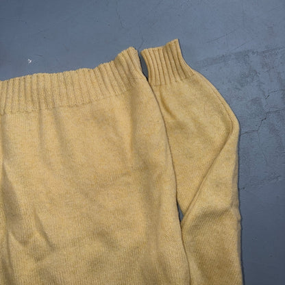 Pendleton VTG Mens Yellow Shetland Virgin Wool Button V Neck Cardigan Sweater 70