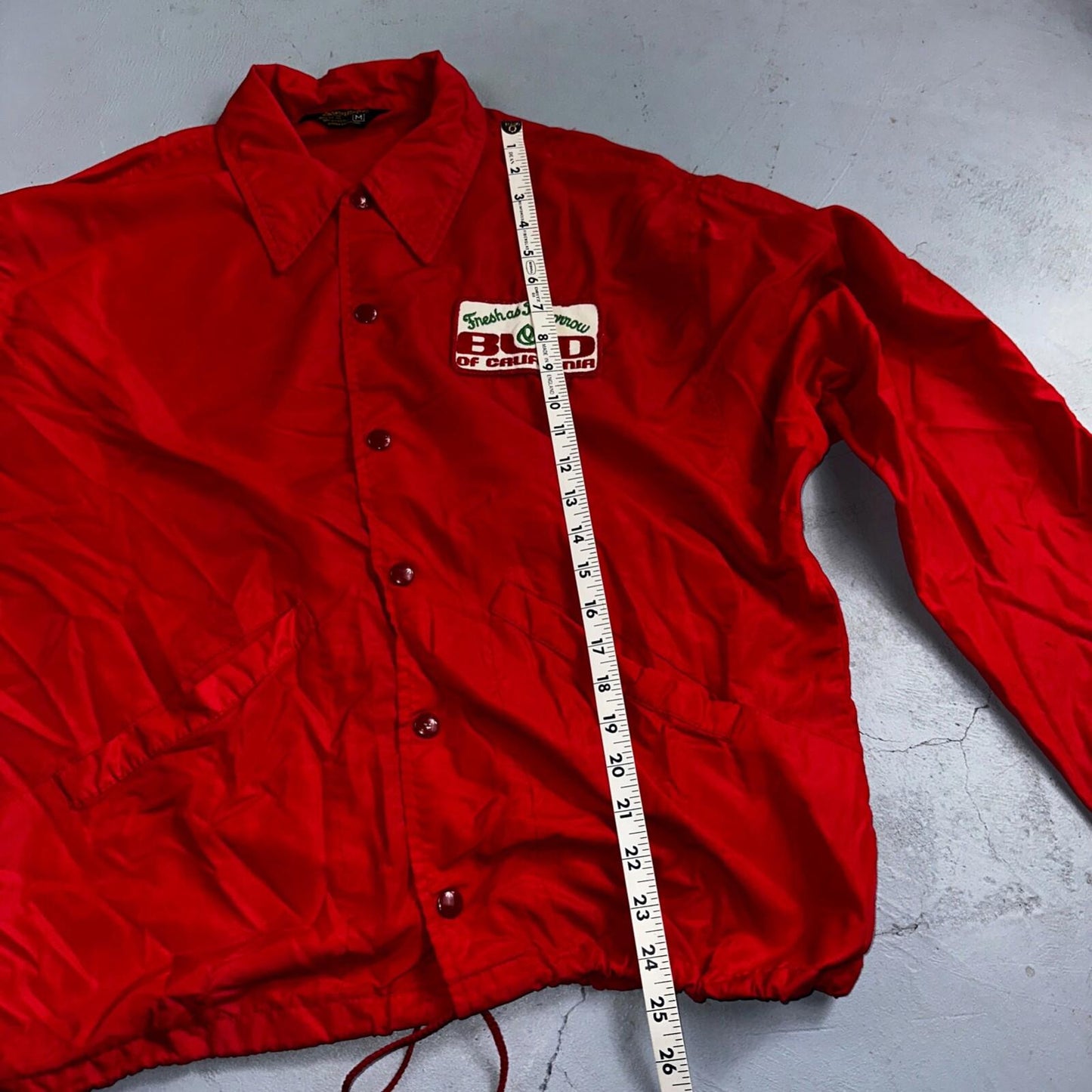 BUD of California Coach Jacket Nylon VTG 1970s Windbreaker Swingster Dole Fruit