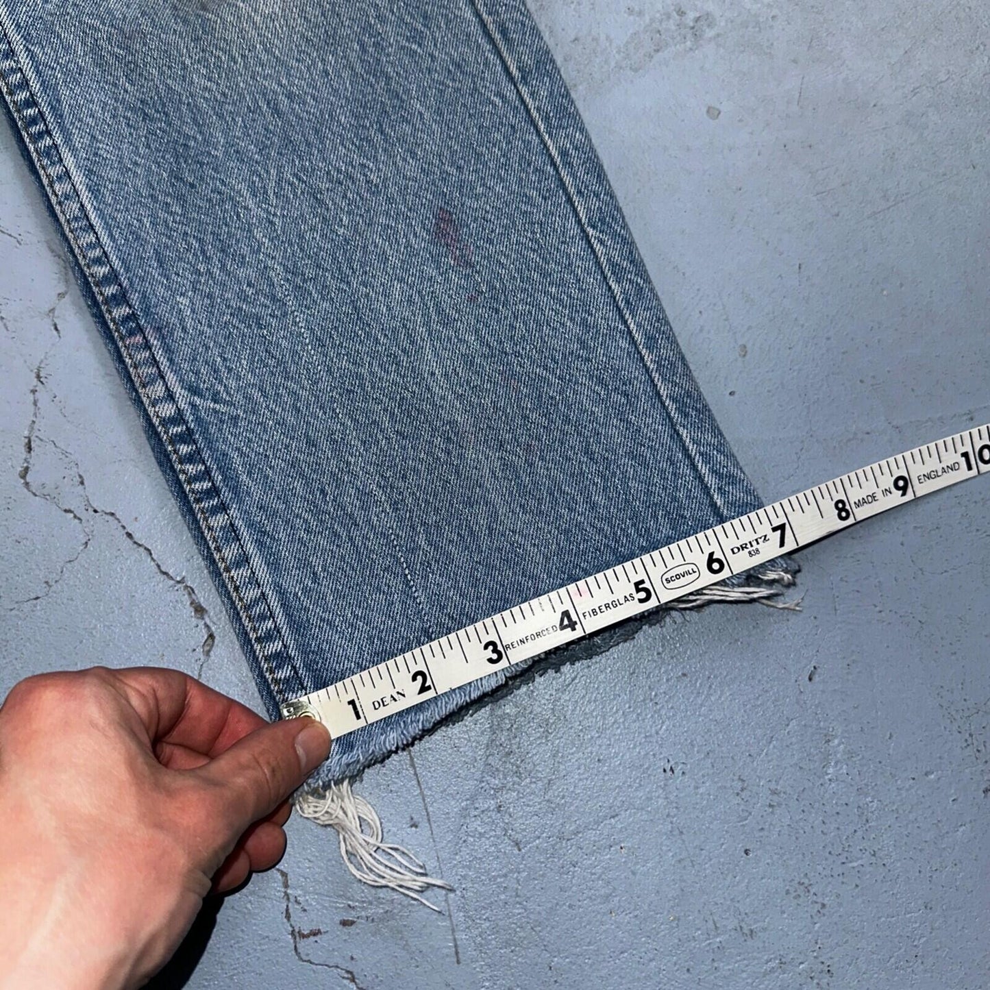 Levis 501 Vintage 80s USA XX Straight Leg Jeans Blue Light ALTERED Act 30x27