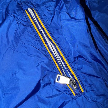 Polo Ralph Lauren Jacket Mens M Blue Full Zip Hooded Windbreaker Preppy Logo