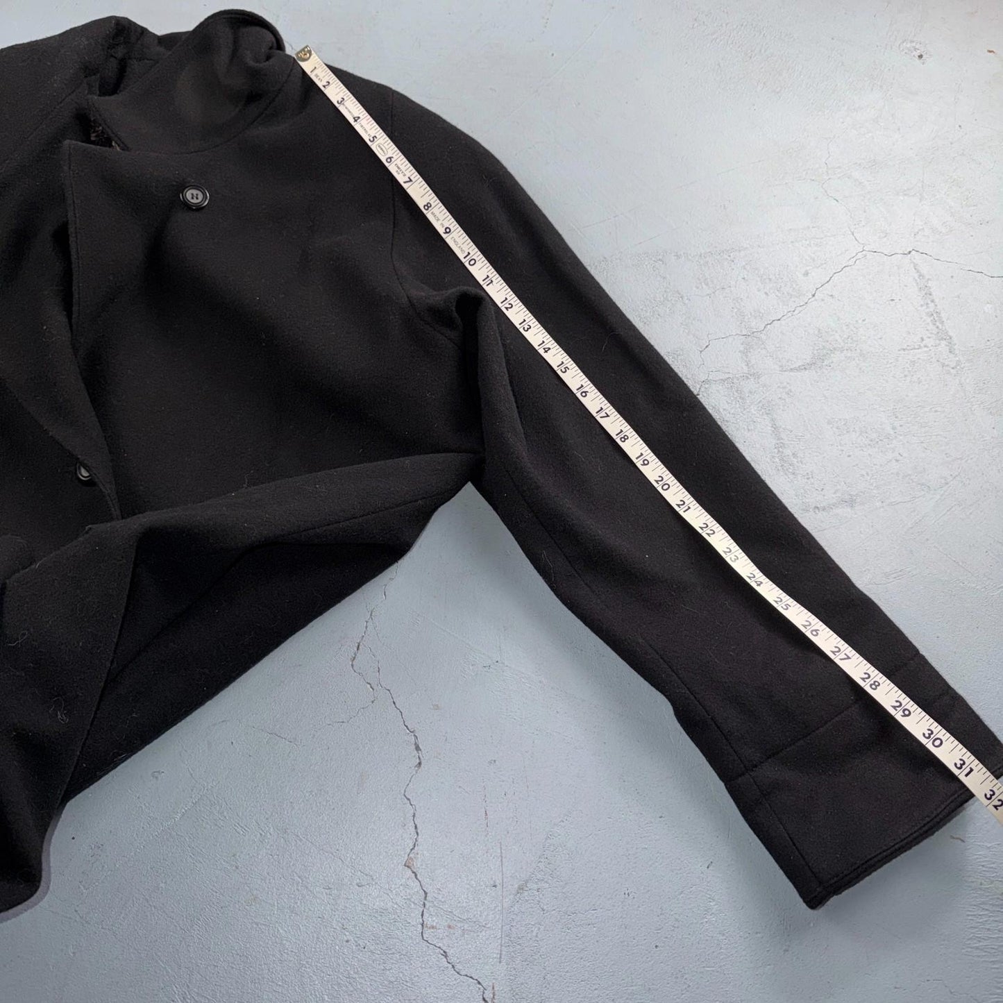 Out Brook Women's Size 12 Black Button Up Coat Wool Long Classy VTG 80s 90s