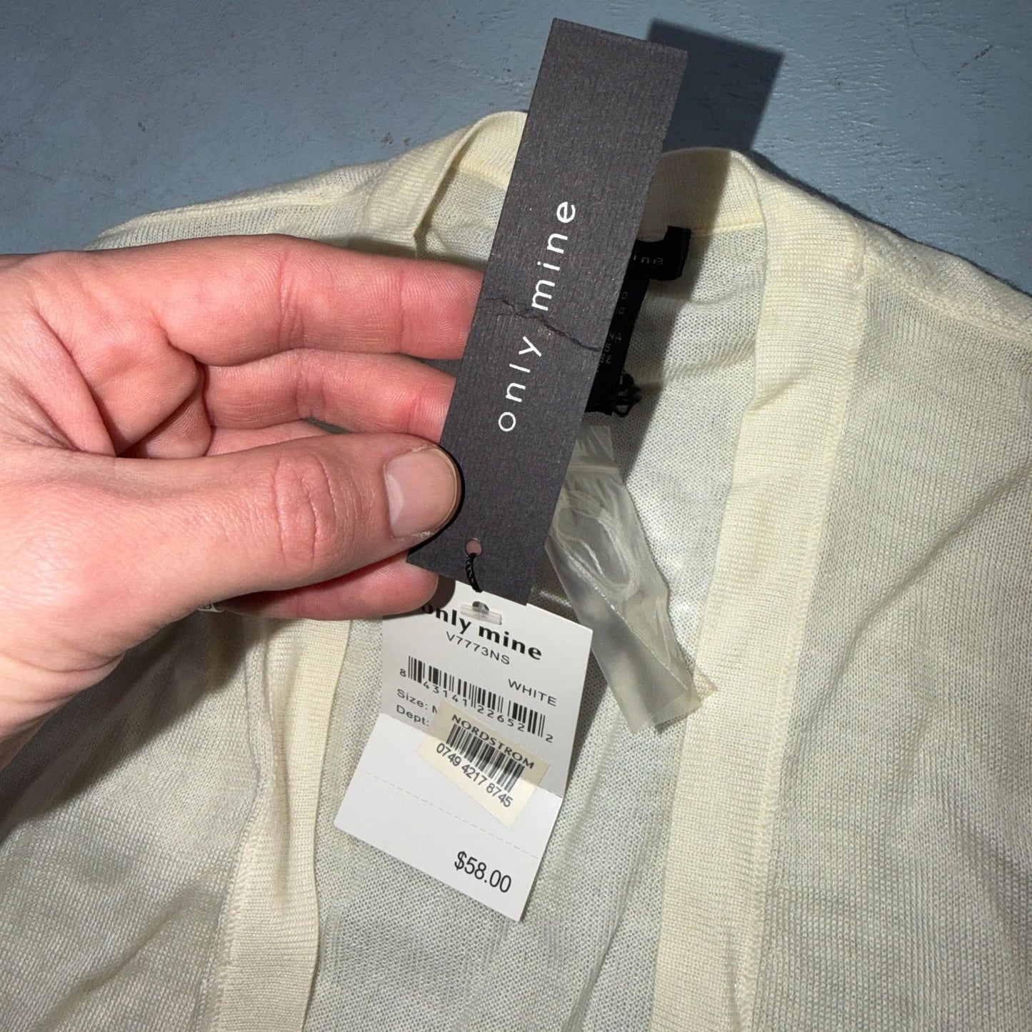 Only Mine Merino Wool Crop Long Sleeve Open Front Cardigan Knit Med Balletcore