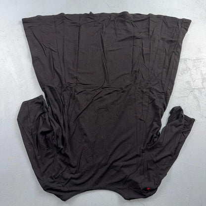 Eileen Fisher Tunic Dress Size Large L Black Stretch Knit Short Sleeve
