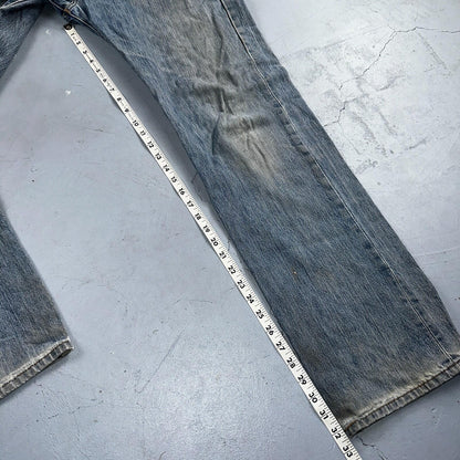 Levis 501 Vintage Y2K XX Straight Leg Jeans Blue Light Wash 35x34 Act 34x32