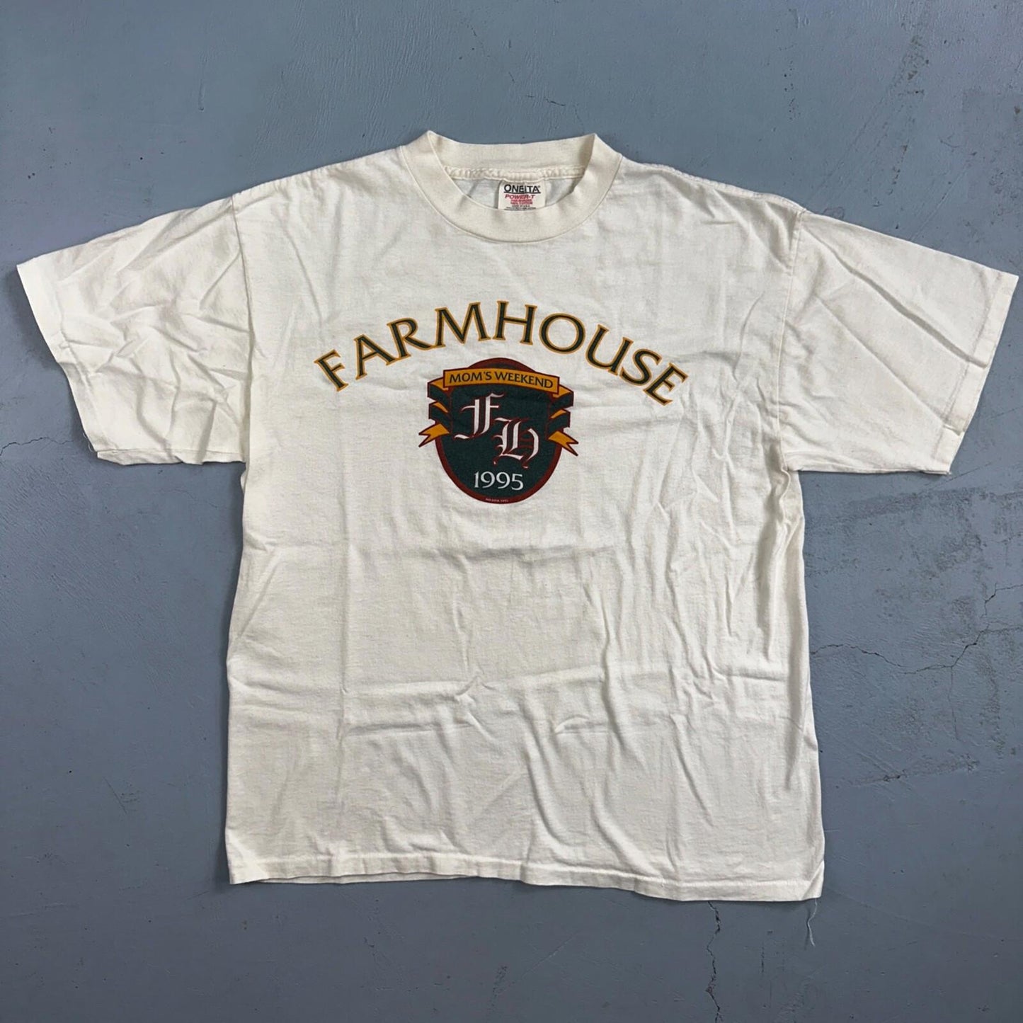 Oneita Moms Weekend VTG T Shirt 90s Single Stitch USA Farmhouse Boho Cool 1995