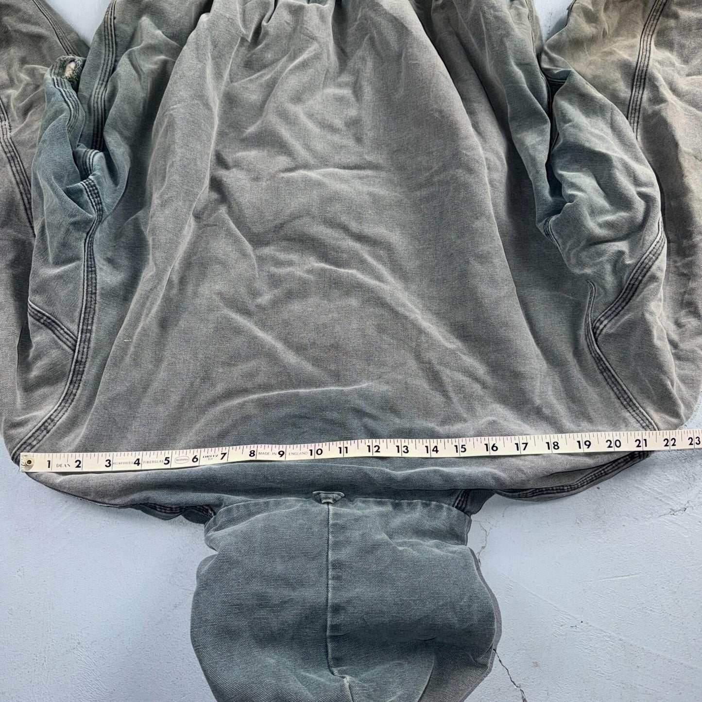 Vintage Carhartt Olive Green Hooded Jacket Bomber Coat Thrashed Faded 90s Y2K