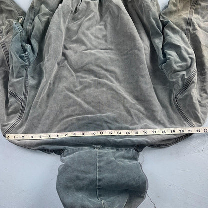 Vintage Carhartt Olive Green Hooded Jacket Bomber Coat Thrashed Faded 90s Y2K