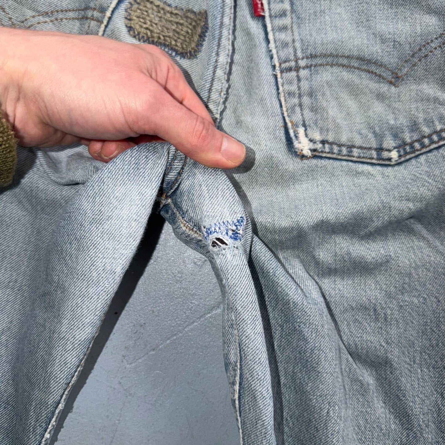 Levis 501 Vintage 80s Redline Selvedge USA XX Jeans Light Wash 34x32 Act 32x30