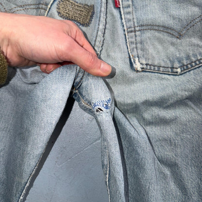 Levis 501 Vintage 80s Redline Selvedge USA XX Jeans Light Wash 34x32 Act 32x30