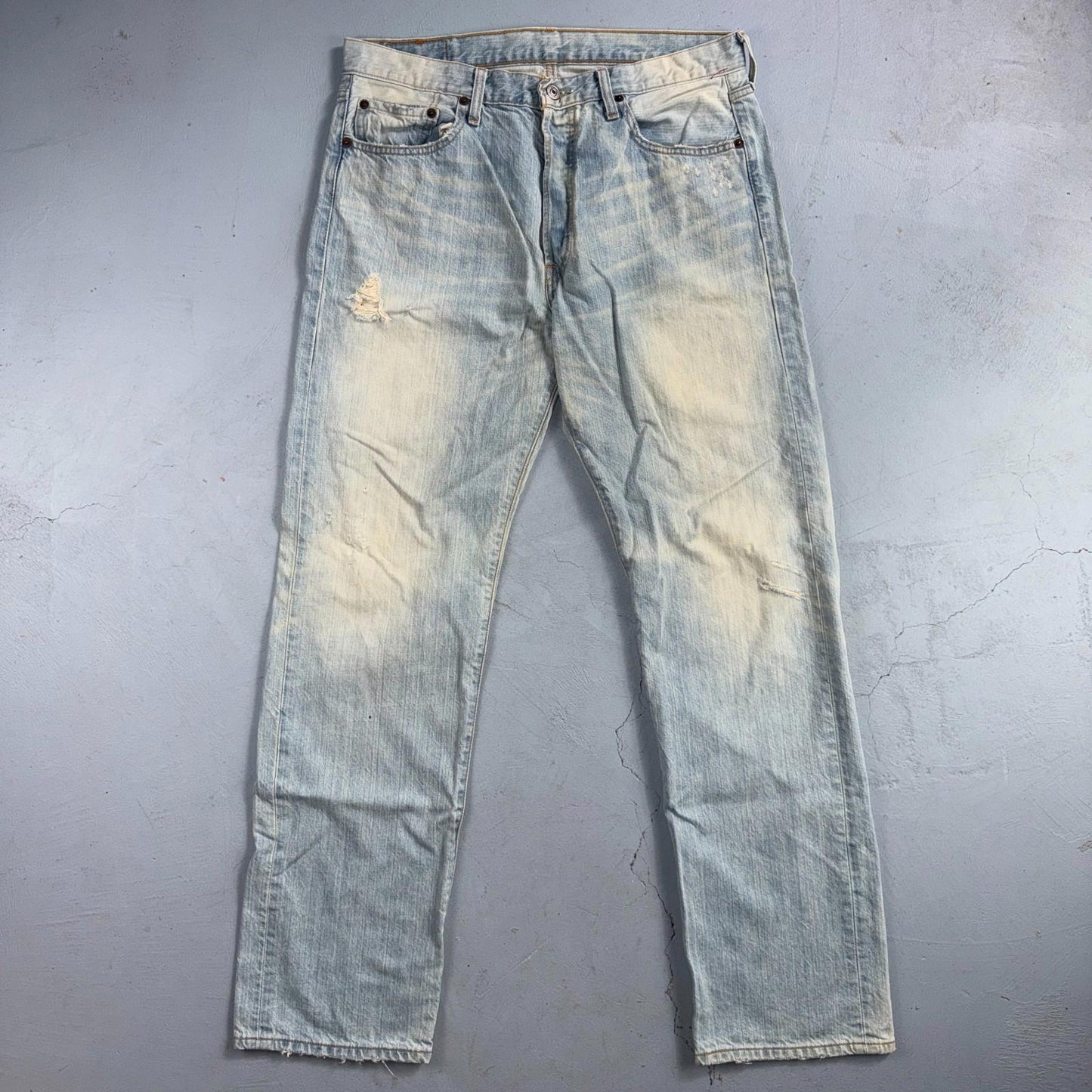 Levis 501 Vintage Y2K 90s XX Straight Leg Jeans Blue Light Wash 34x32 Act 33x32