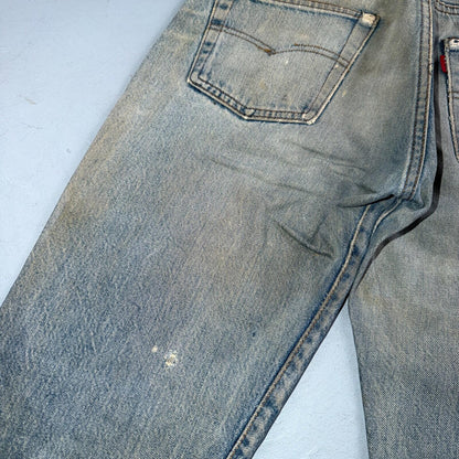 Levis 501 Vintage 80s Redline Selvedge USA XX Jeans Light Wash 30x38 Act 29x33