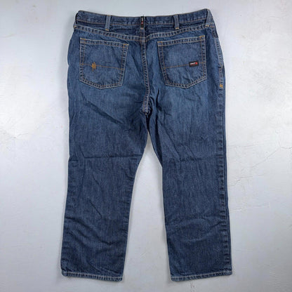 Ariat M4 FR Jeans Mens Blue Flame Resistant Cat 2 Relaxed Boot Cut 42x30 Denim