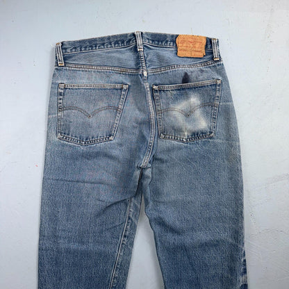Levis 501 Vintage 70s SS Redline Selvedge USA Jeans Light Wash 36x34 Act 34x30