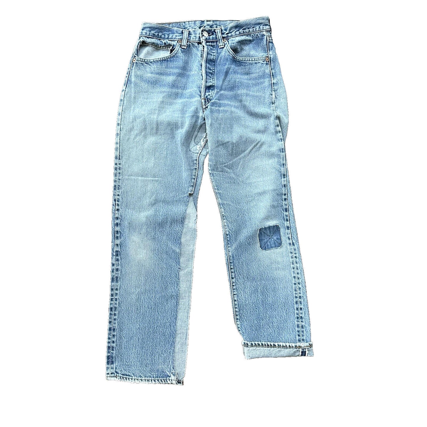 Levis Vintage 80s Redline Selvedge USA 501 XX Jeans 66 70s Thrashed Act 28x29