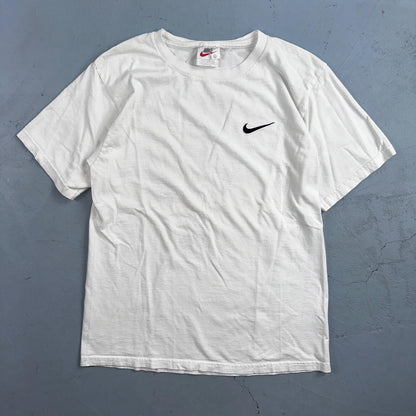 Nike Boys XL White Basic USA VTG T Shirt Side Check Embroidery Cool Gym Work 90s