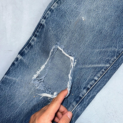 Levis 501 Vintage 80s Redline Selvedge USA XX Jeans Light Wash 35x36 Act 31x31