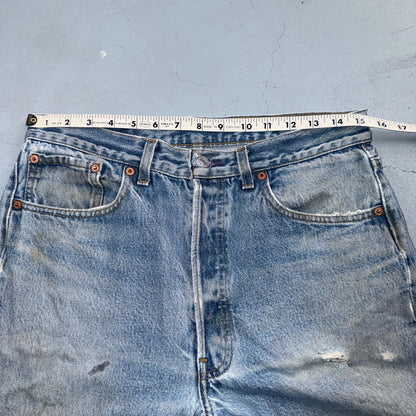 Levis 501 Vintage 80s USA XX Straight Leg Jeans Blue Med Wash 34x38 Act 31x33