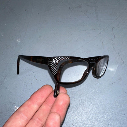 Versace MOD. 3150-B GB1 Square Brown Crystals Eyeglasses Optical Frame 51*16*135