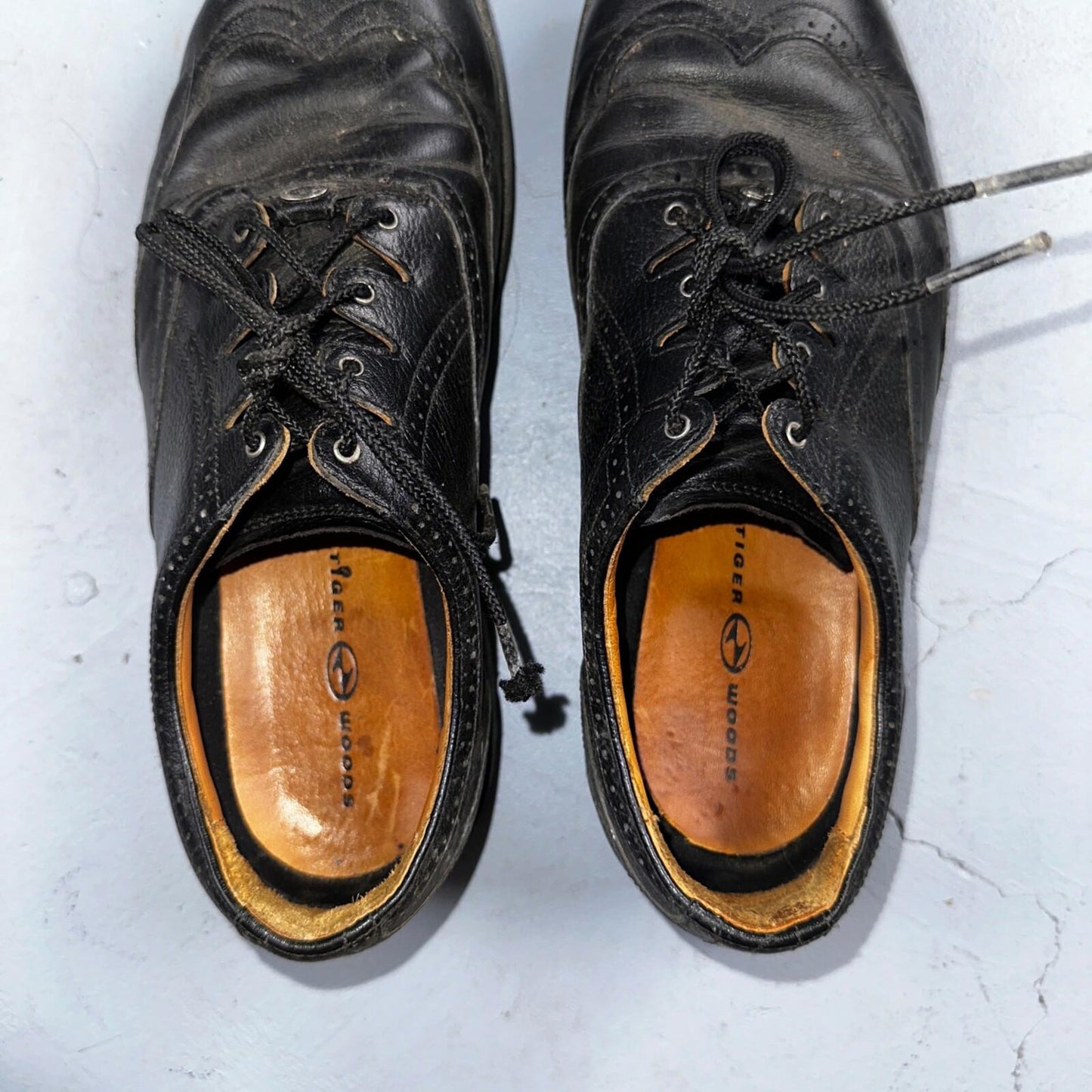 VTG Nike Kempshall Last Golf Shoes Mens 10 Black 90s 1998 Tiger Era Needs Clean