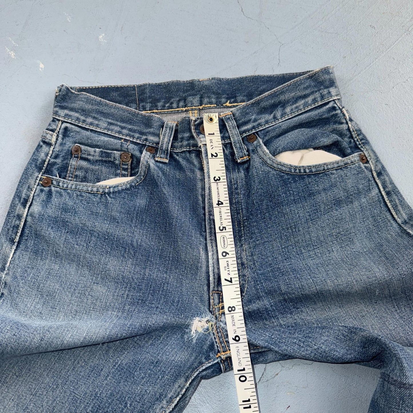Levis Big E Vintage 50s Redline Hidden Rivets USA 1950s Jeans 503 501 Kids 24x26