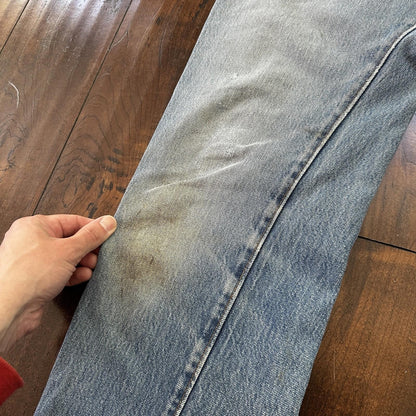 Levis Vintage 80s Redline Selvedge USA 501 XX Jeans Light Wash 33x36 Act 30x34