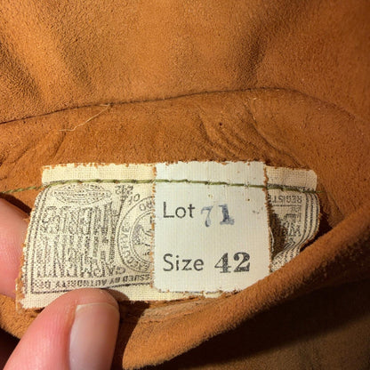 VTG 1940s Union Suede Pullover Leather Lace Up Cowboy Rockabilly Rodeo 40s Shirt