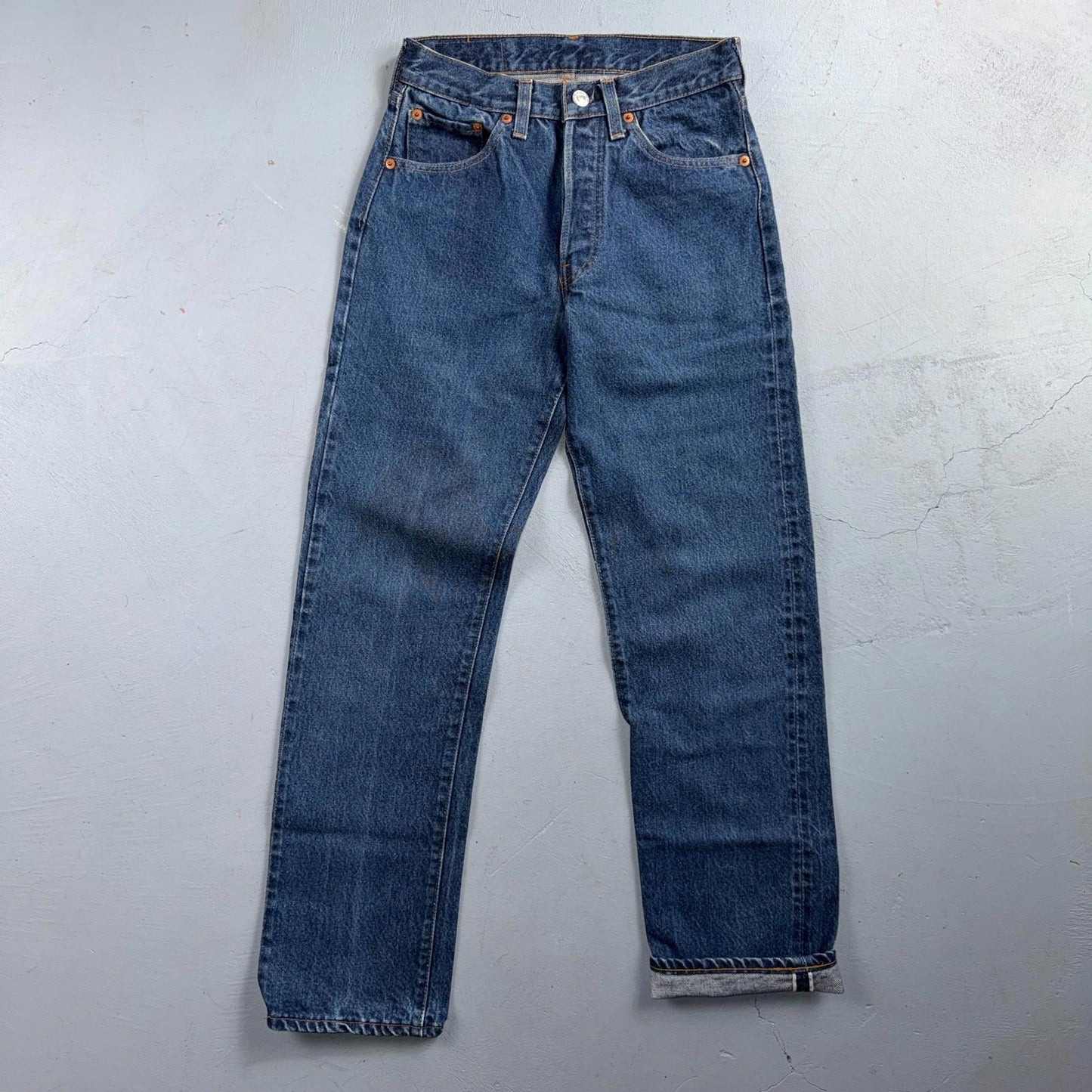 Levis 501 Vintage 80s Redline Selvedge USA XX Jeans Dark Wash 27x32 Act 24x28